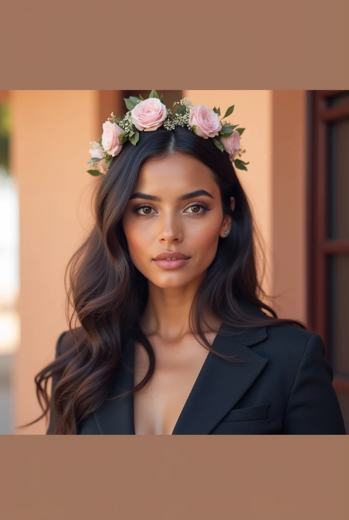 ((chef-d'œuvre, 8k, Meilleure qualité, haute résolution:1.3)), (Une jeune femme latino avec des yeux brun foncé, ondulé, Long, et les cheveux flottants:1.2), (Ses yeux sont d'un brun profond:1.2), (son visage est parfait avec des traits délicats:1.2), (elle a des sourcils épais:1.2), (Un teint hâlé avec des nuances subtiles, maquillage naturel:1.2), (Elle porte un vêtement tendance, tenue moderne:1.2), (Sur sa tête, un accessoire élégant comme une couronne de fleurs ou un chapeau chic:1.2), (Elle se trouve sur une magnifique plage tropicale au coucher du soleil:1.2), (l'image la capture à partir de la taille:1.2), (son corps est parfait et mince:1.2), (Elle sourit avec confiance pour la photo:1.4), (effet bokeh sur la photo:1.2), (Effet de vignette:1.2), (Appareil photo Canon EOS 5DS R, parfait pour capturer les détails et la beauté de la scène:1.2), (associé au Canon EF 85mm f/1.Objectif 4L IS USM:1.2), (La scène est baignée de douceur, Lumière chaude du coucher du soleil:1.2), (sa pose confiante et gracieuse mettant en valeur son élégance naturelle:1.2), (un moment figé dans le temps, Capturant l'essence de la beauté et de la sérénité modernes:1.3), (ultra photoréaliste, mettant en valeur ses traits et le cadre idyllique de la plage:1.3), (une image qui transporte le spectateur dans un moment captivant et romantique:1.2), (une scène qui illustre la beauté de la forme humaine dans un cadre intemporel:1.2), (((SFW))), Cinématique, hyper détaillé, détails fous, Magnifiquement étalonné en couleurs, Cinématique Lighting, incroyablement détaillé et complexe, Hyper maximaliste, volumétrique, en couleur, HDR, Faible profondeur de champ, film hollywoodien à gros budget, cinémascope, lunatique, épique, magnifique))