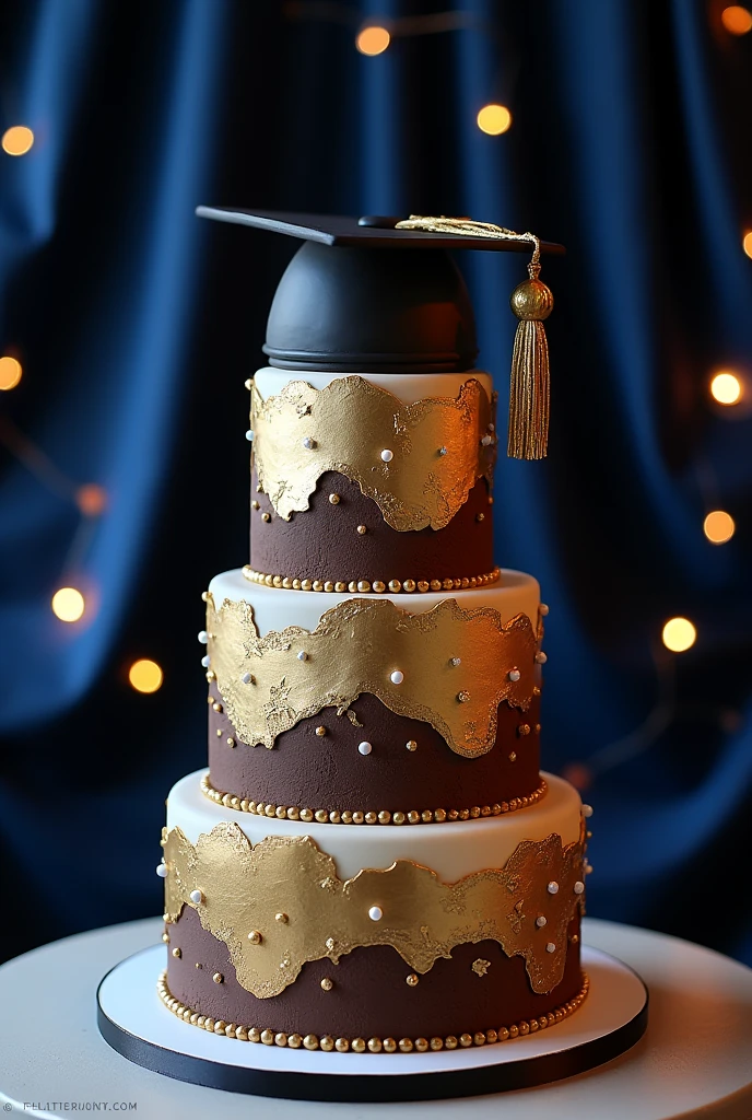 Most high elegant luxurious men graduation cake