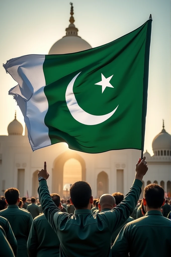 Create picture 1000 Mens Stand Out Of Pakistan National Assembly They Hold A Big Flag TAHREEK LABAIK PAKISTAN wrote in Flag