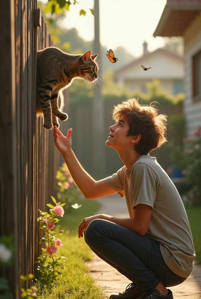 He went to help the cat.