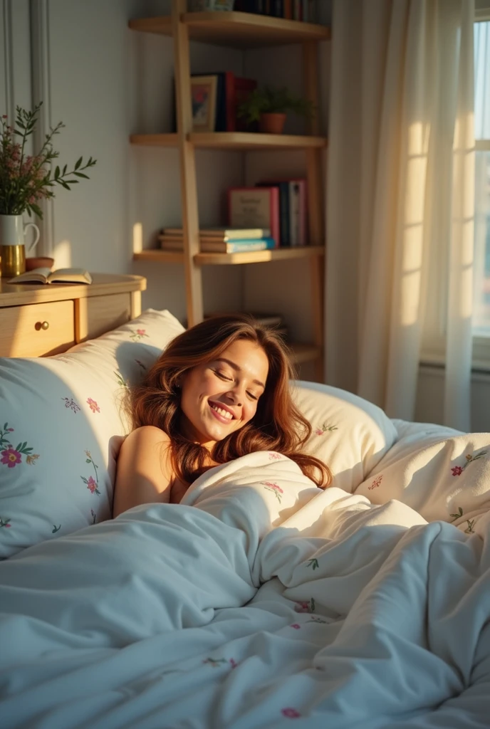 Create a new scene with the same person in bed.