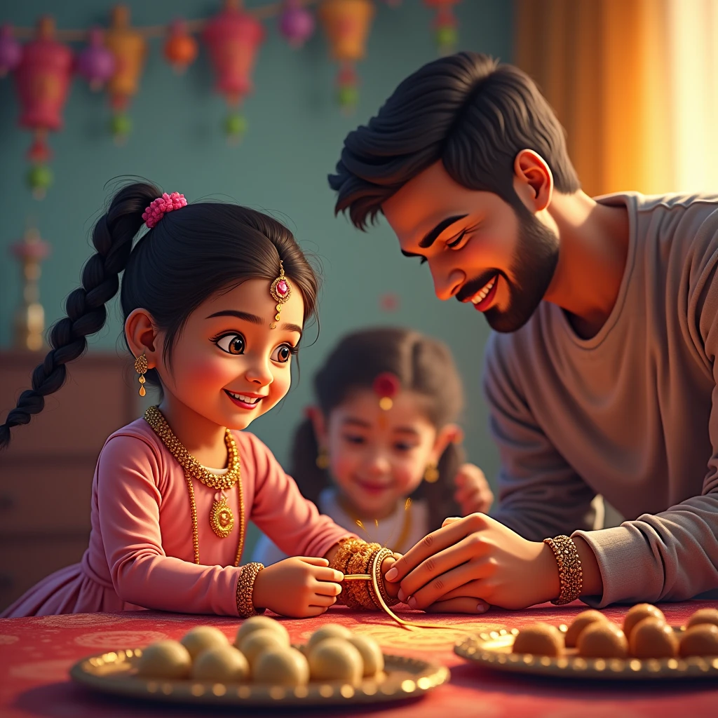 Raksha Bandhan celebration illustrator