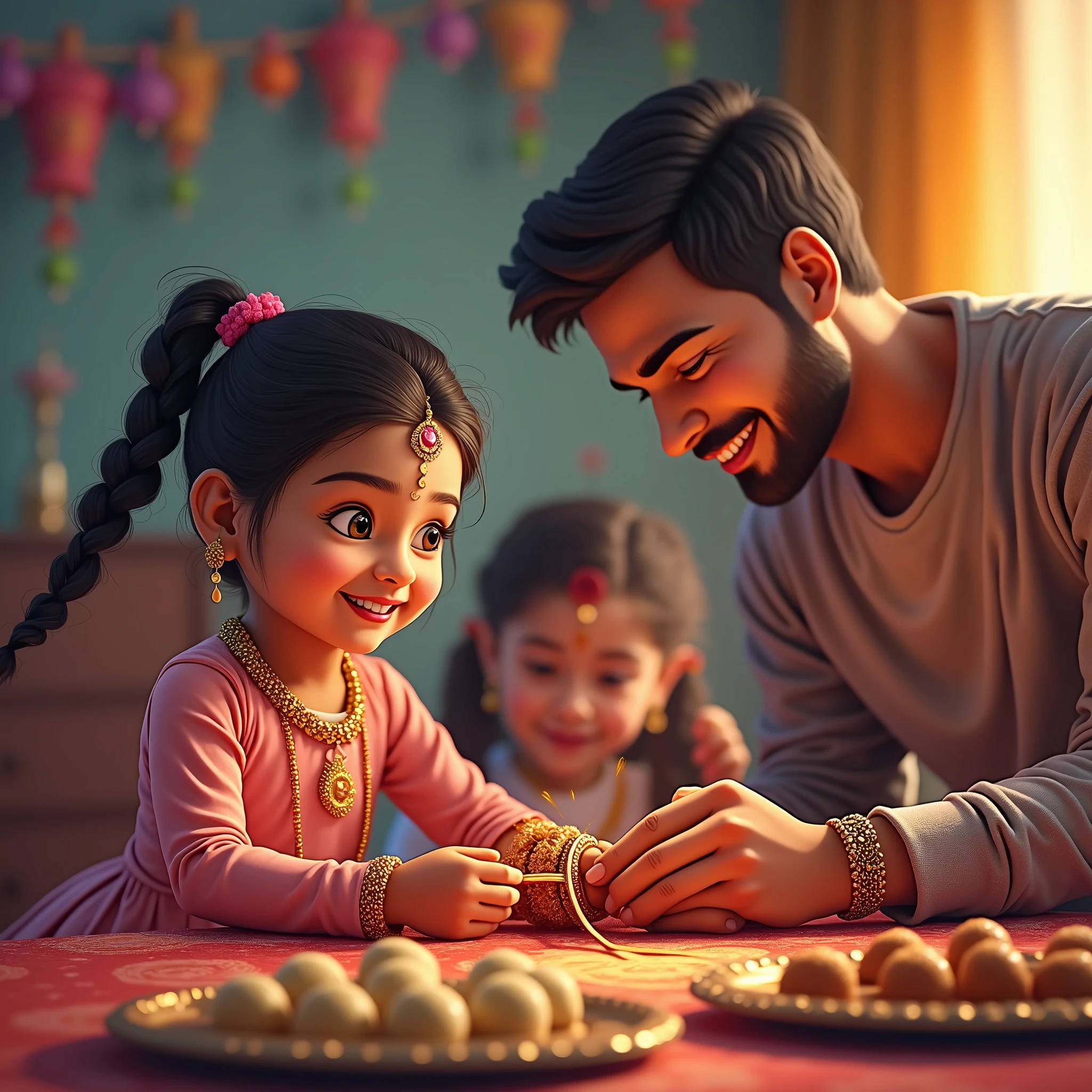 Raksha Bandhan celebration illustrator
