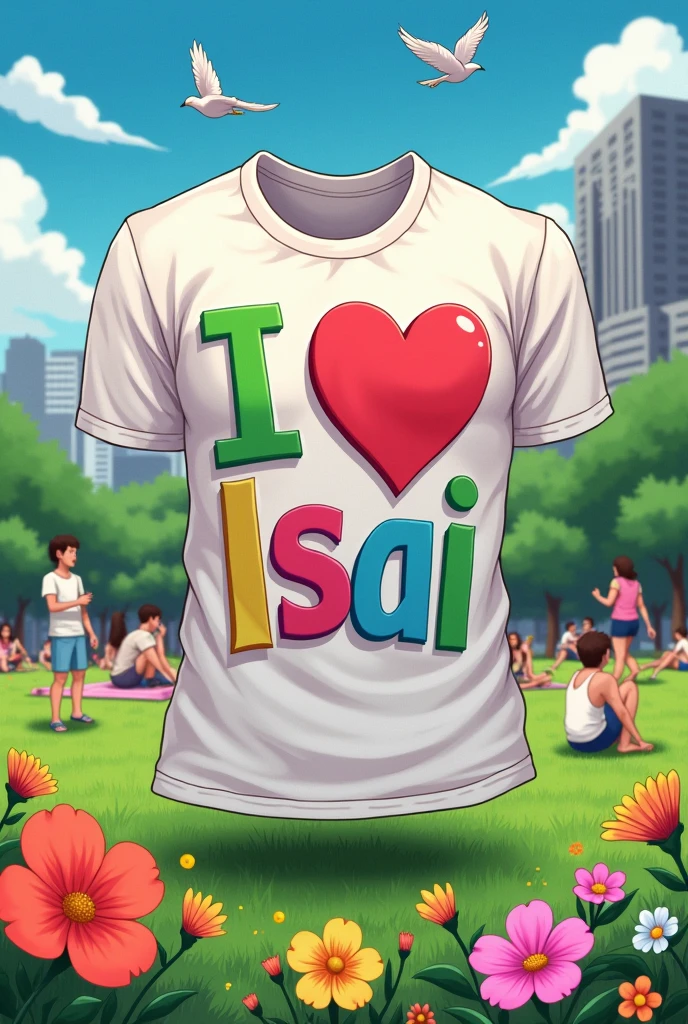 Shirt that says I love Isai