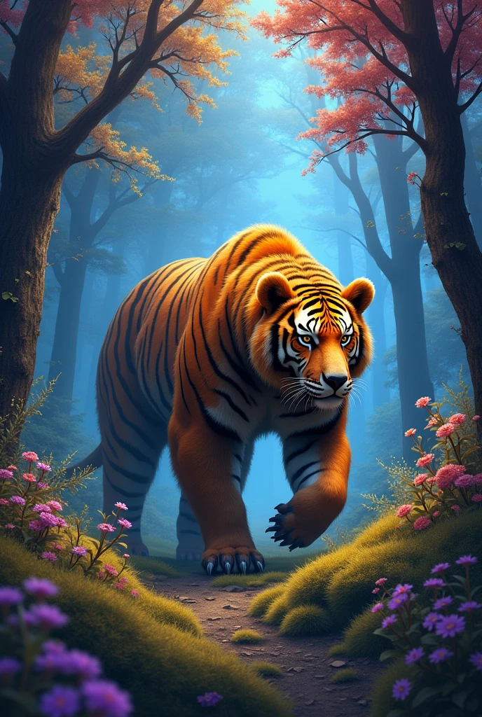 Fictional bear-tiger looking like creature
