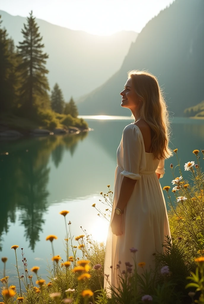 A motivational image that represents calmness and self-control, like a serene landscape or a smiling person.
