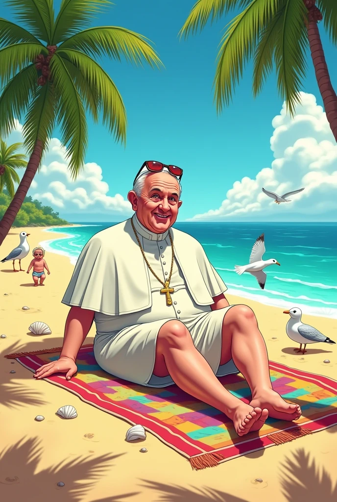 Pope Francis ????? on the beach