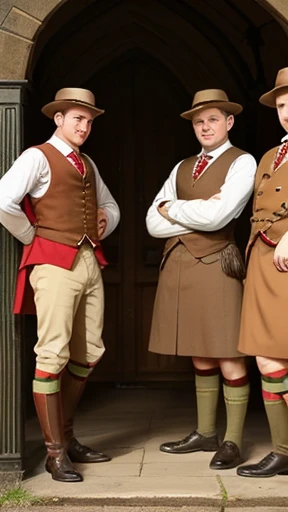 A group of Welsh boys gathered together