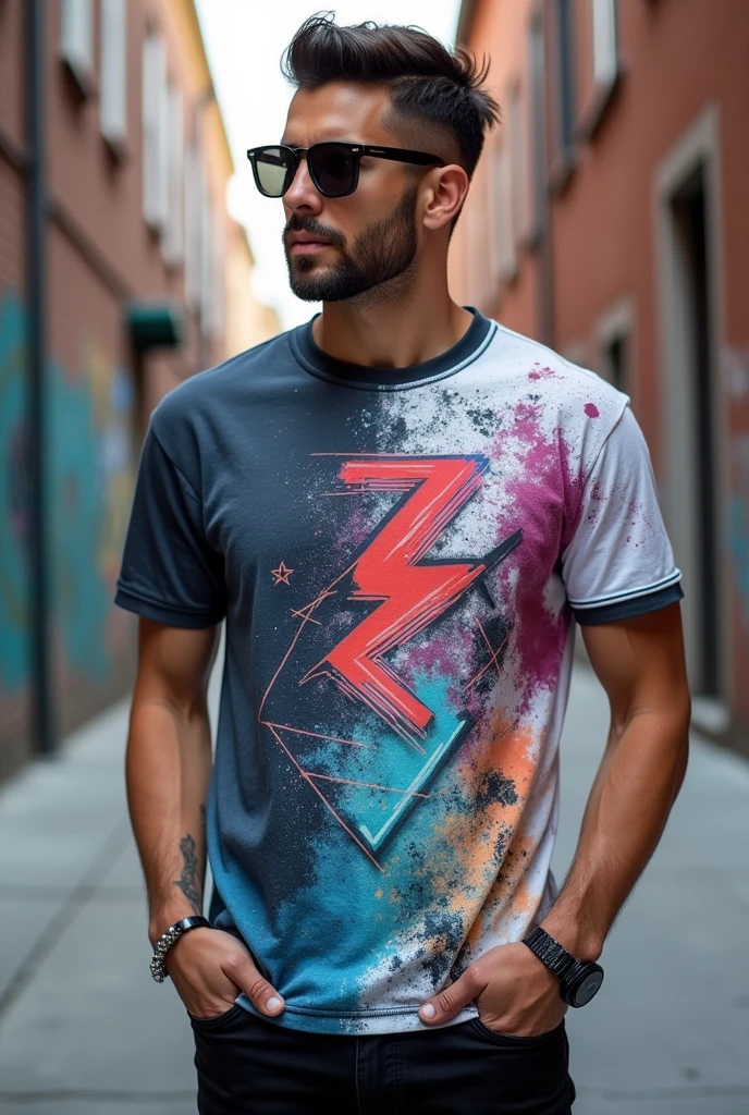 A unique designed graphic t shirt for men