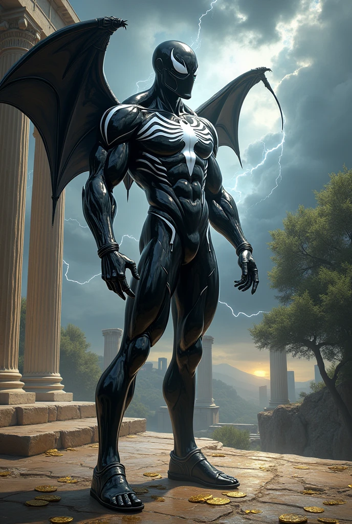 Venom hermes Greek god with wing