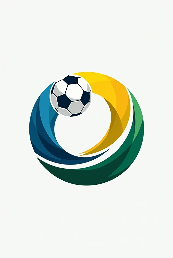 Create a minimalist soccer championship themed logo with vibrant colors and circular shapes or as a team logo.