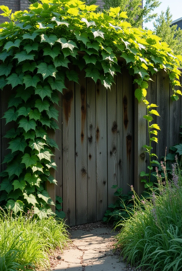 we were exploring the schoolyard, we stumbled upon a fence covered in vines