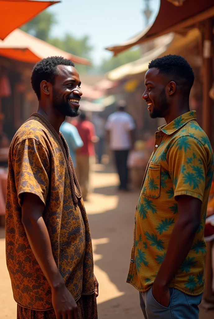 Service seeking and service provider conversation on market there guy are real guy and look like ethiopian guy