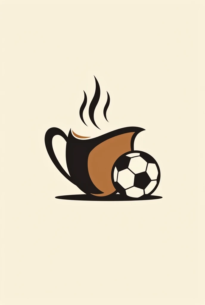 Create a logo with a mate and a minimalist soccer ball