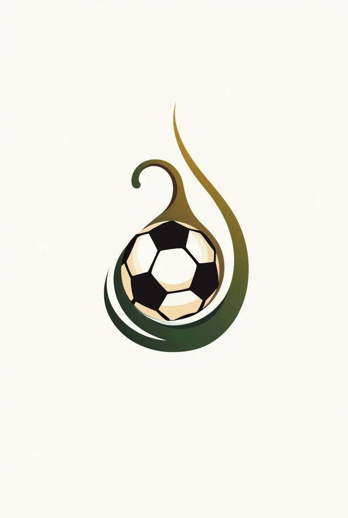 Create a logo with a mate and a minimalist soccer ball 