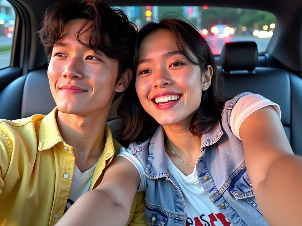 A photo of Jungkook in the car with me