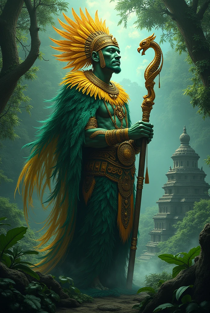 God Gucumatz, the creator deity of the Popol Vuh, as he appeared in human form