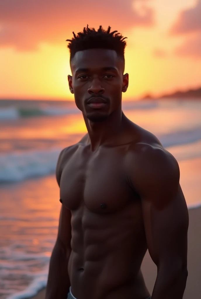 Young, naked black man
