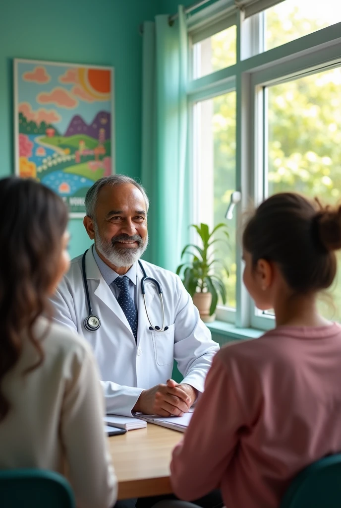 Dr. Sudhir’s New Clinic: Dr. Sudhir happily working in his new clinic, treating patients.