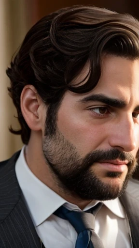 A stylishly-haired Jewish man focuses on the characters' flaws.