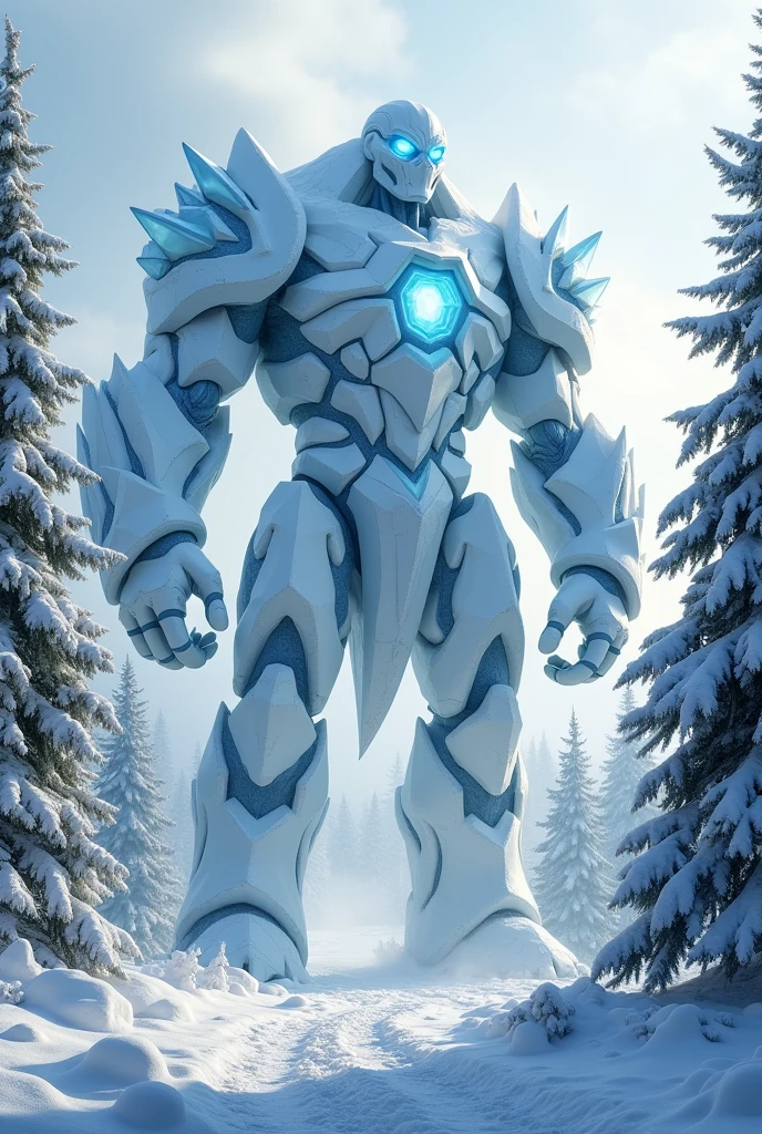 Create a giant snow golem with ice armor