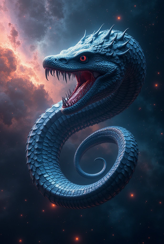 To be in space with a serpent body and terrifying shark teeth, without arms, super scary