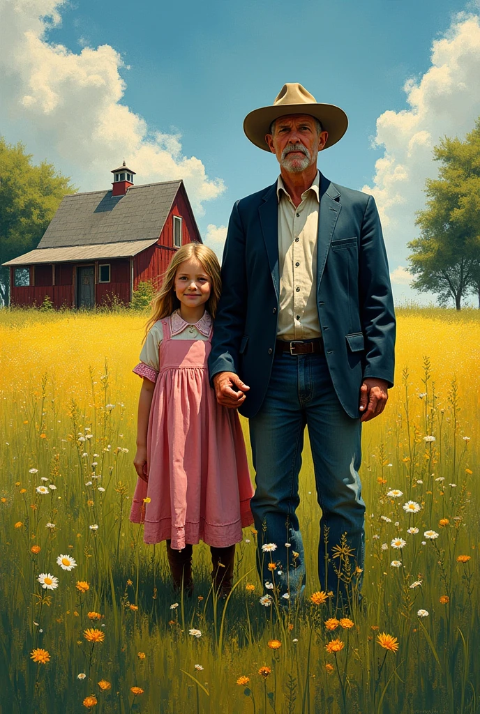 Generates an image of American Gothic work in the Impressionist style
