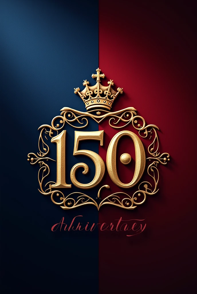 Alvaro Contreras 150th Anniversary logo blue, red and gold
