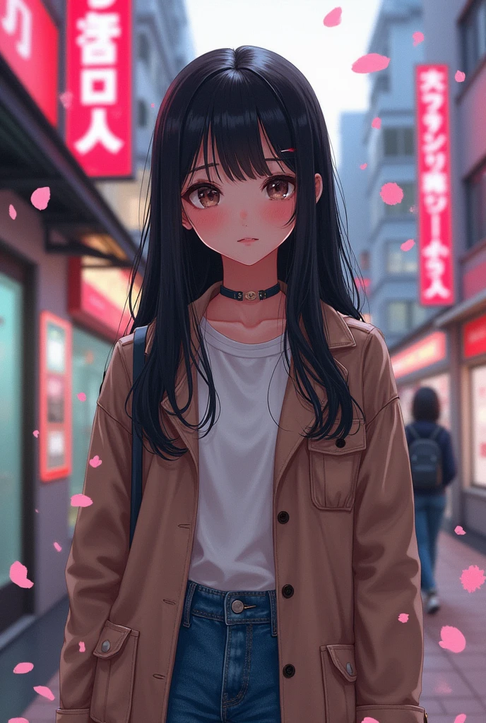 real, japanese girl, front of the boob