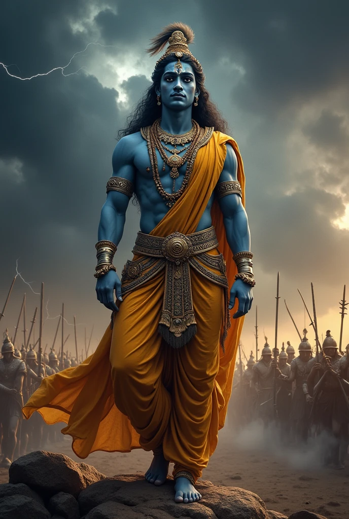 Shree big krishan name's lord, danger background ,full photo Mahabharat