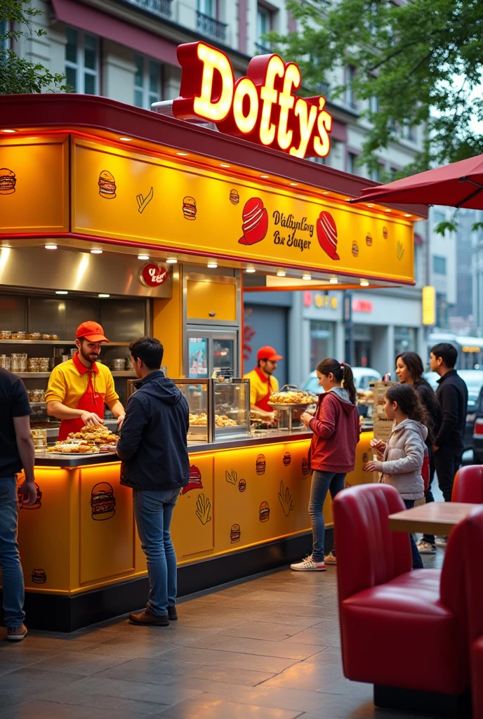 Fast food restaurant named Doffy's Burger