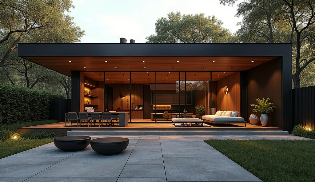 Lincoln Avatar inspired by LUCID design in backyard
