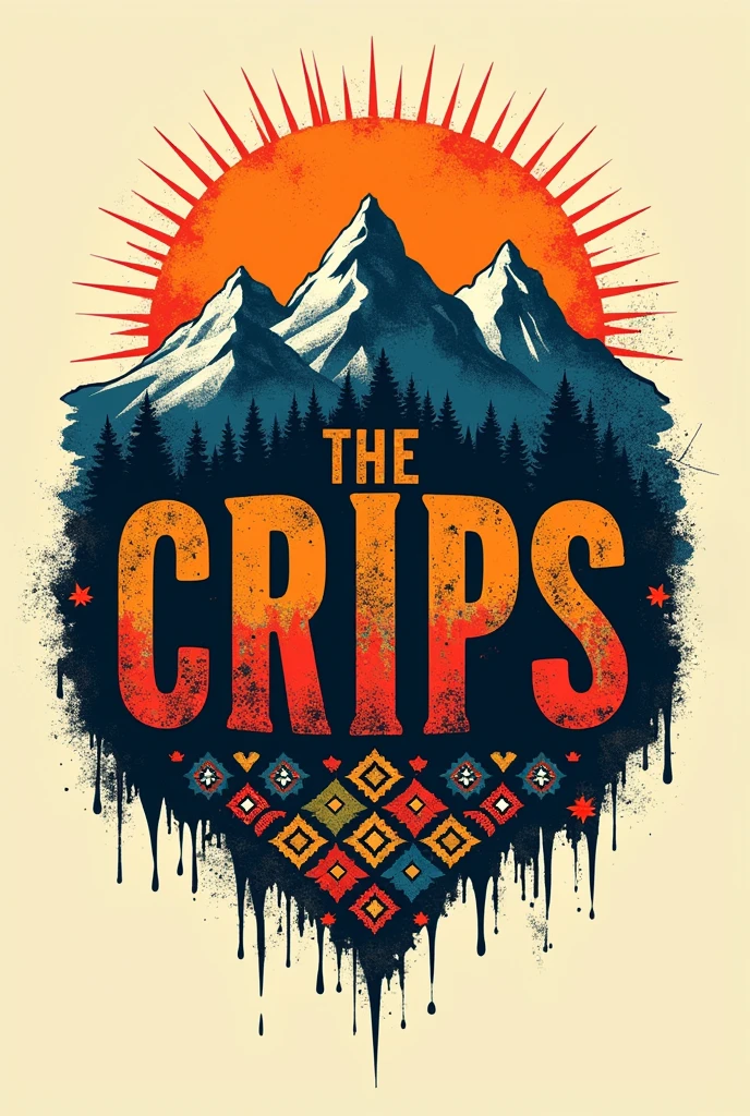 Logo The Crips Bolivian version with aguayo chulo