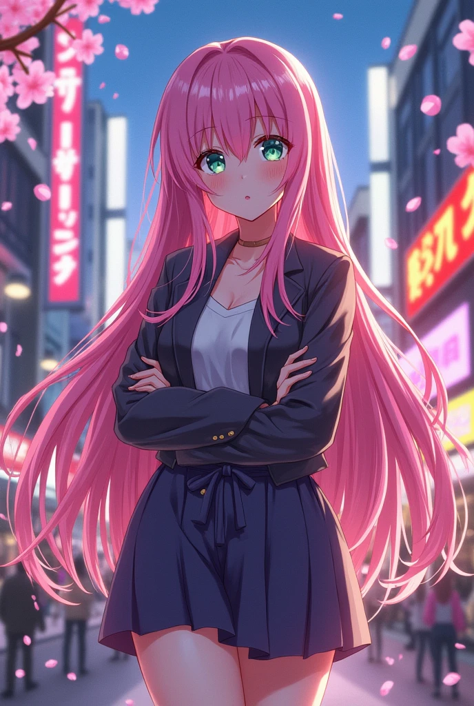 Anime girl with big breasts
