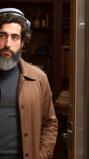 A Jewish man with short hair focuses on the characters' clothing.