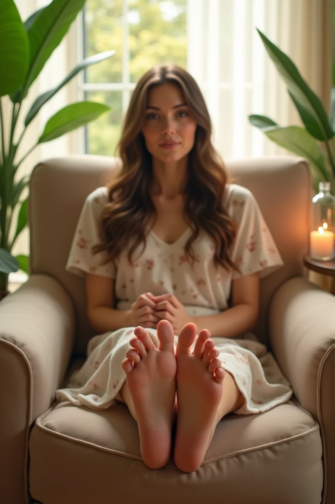 Woman showing her feet