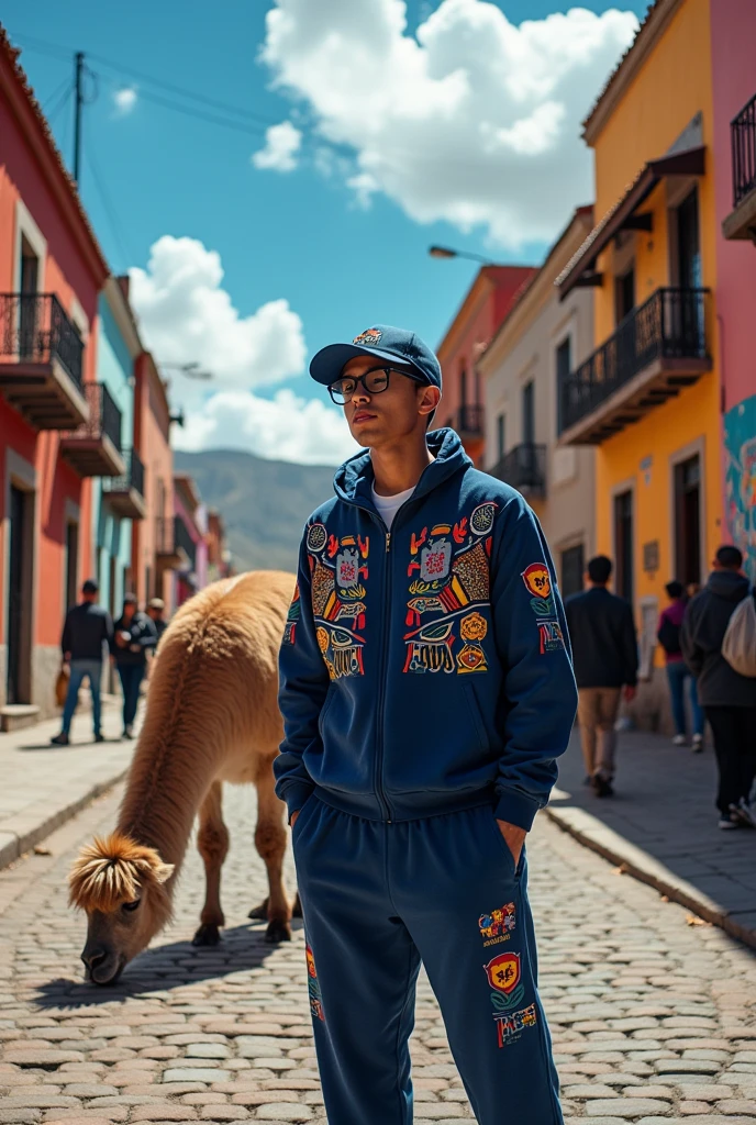 As soon as you say The Crips Color navy blue Bolivian version with a llama in the background