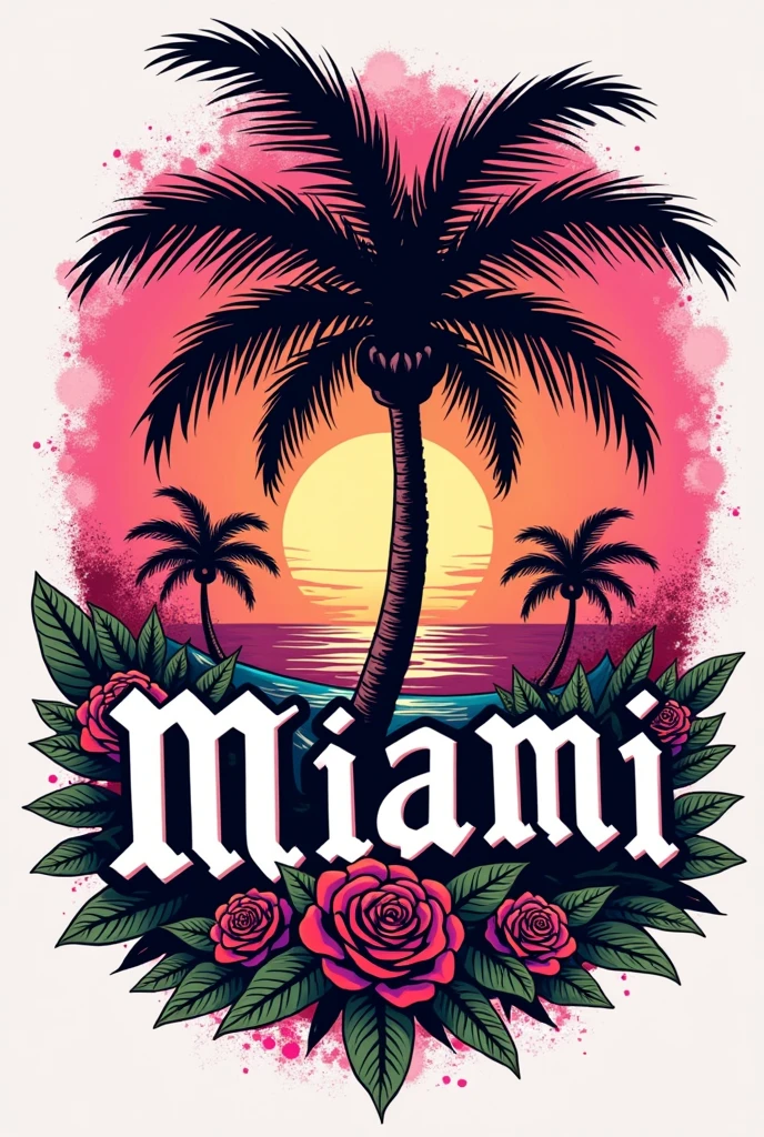 Logo Miami Tattoo style GTA