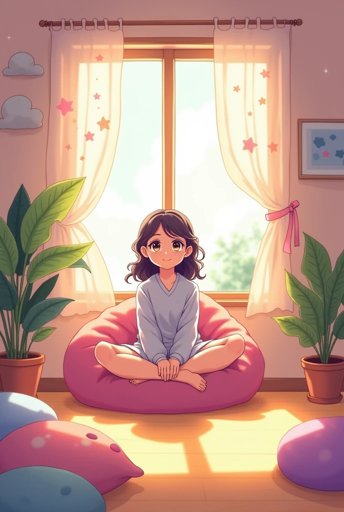 The background of a therapy room in anime style.