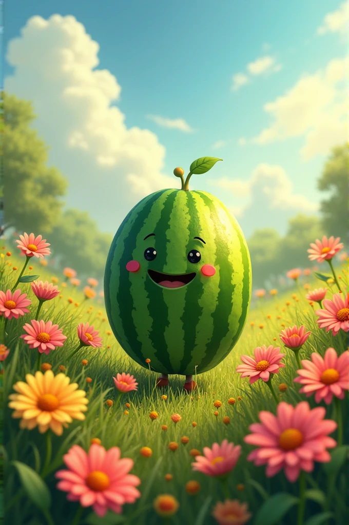uma vez uma pequena melancia chamada melina, that grew in a beautiful orchard surrounded by colorful flowers and singing birds. melina era uma melancia diferente das outras: while the other watermelons were worried about getting big and heavy, melina se preocupava em ser feliz.
From the beginning, melina desenvolveu uma amizade especial com um grupo de flores silvestres que a cercavam. They cheered her up with their conversations and laughter, and whenever the sun shone, melina dançava ao vento, making the golden rays shine on her green rind. Her friends from the orchard called her "happy watermelon".
One day, enquanto melina estava se divertindo com suas amigas flores, a dark cloud appeared in the sky. The flowers became worried and began to wilt. melina, however, decided that she would not let sadness take over. With your radiant smile, she started telling funny stories about the adventures of the other fruits in the orchard.
As flores, listening to your stories, they started to laugh again, and the dark cloud ended up dissipating. melina percebeu que sua felicidade tinha o poder de espalhar alegria para todos ao seu redor. Being happy was not just a choice for her; it was a responsibility she embraced wholeheartedly.
With the passing days, melina se tornou a protagonista de muitas aventuras no pomar. She organized parties for all the fruits and flowers, where everyone danced and had fun under the bright sun. A happy watermelon se tornou uma fonte de inspiração, showing everyone that joy can be found in the little things, and that the true beauty of life is in the connections we make.
and so, melina viveu uma vida cheia de risos, Friendship and love, provando que uma happy watermelon pode transformar até os dias mais nublados em momentos de luz e cor. And whenever someone looked at the orchard, it was impossible not to feel the contagious energy of the watermelon that taught everyone the importance of being happy.