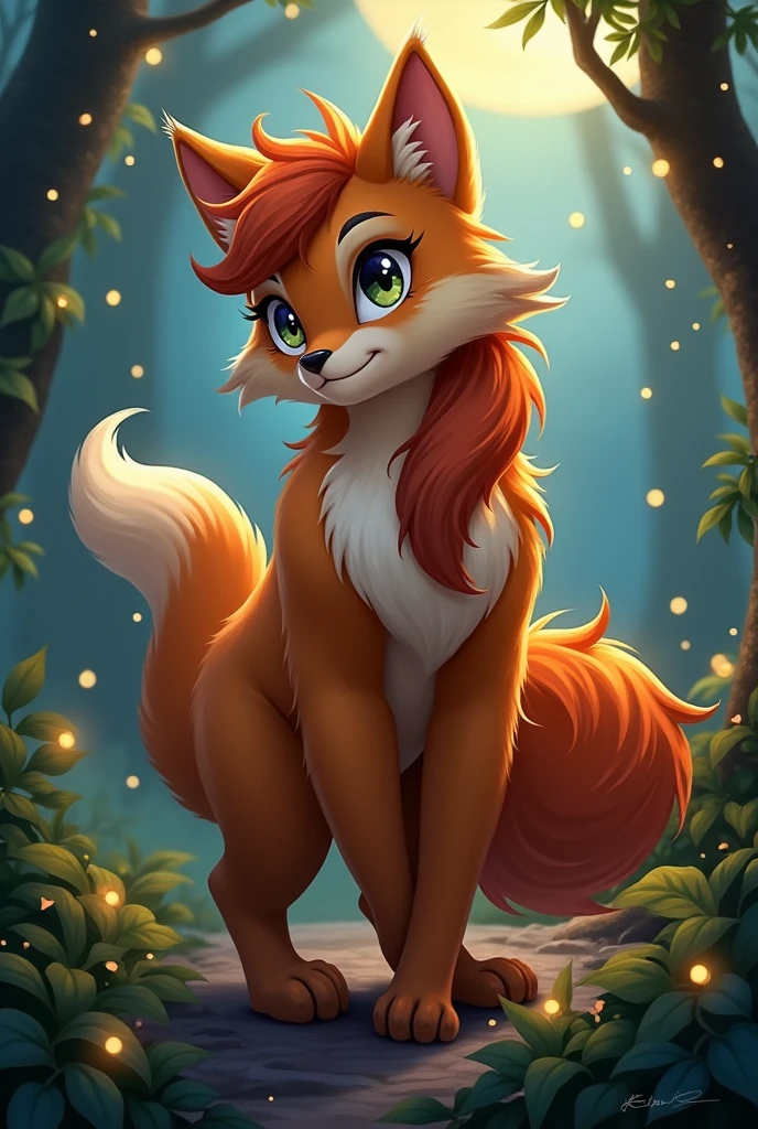 Sexy furry, sexy thicc thighs, nude, skin totally covered with fur