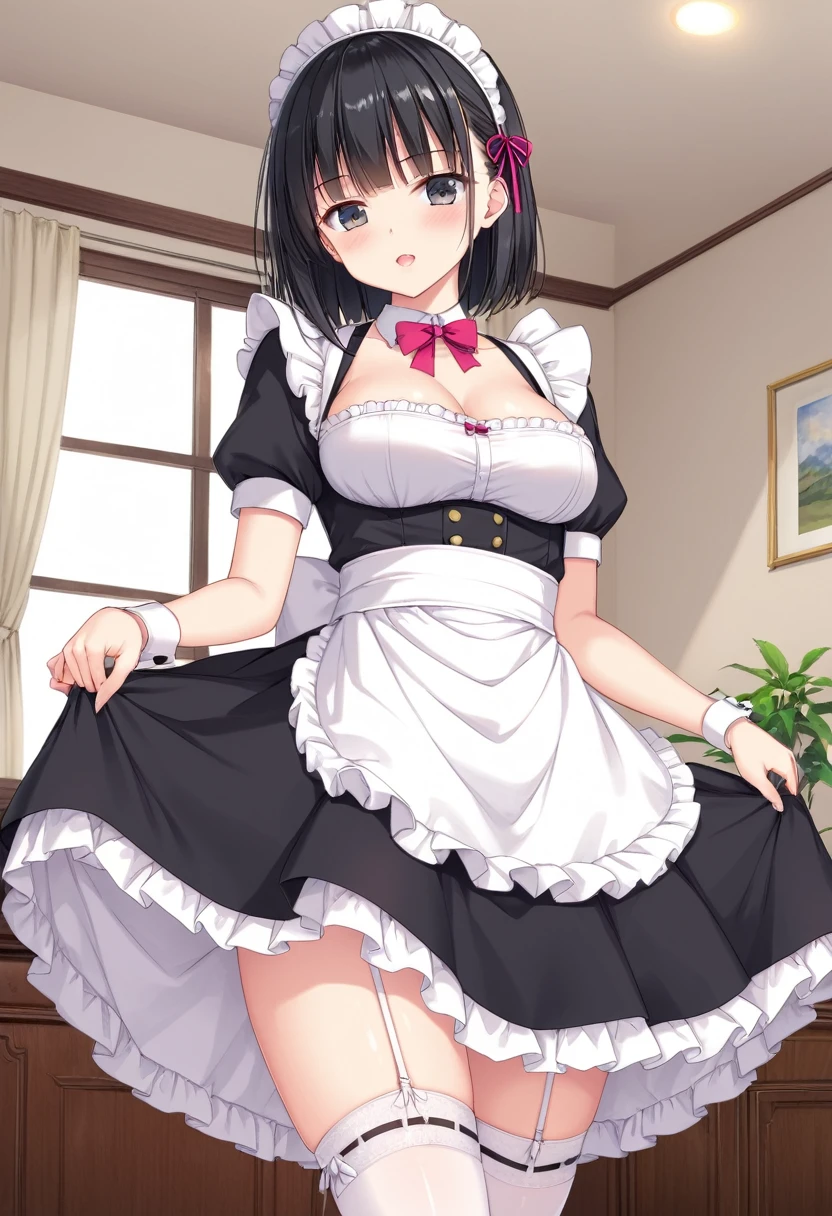Black Hair、maid、Anime image quality