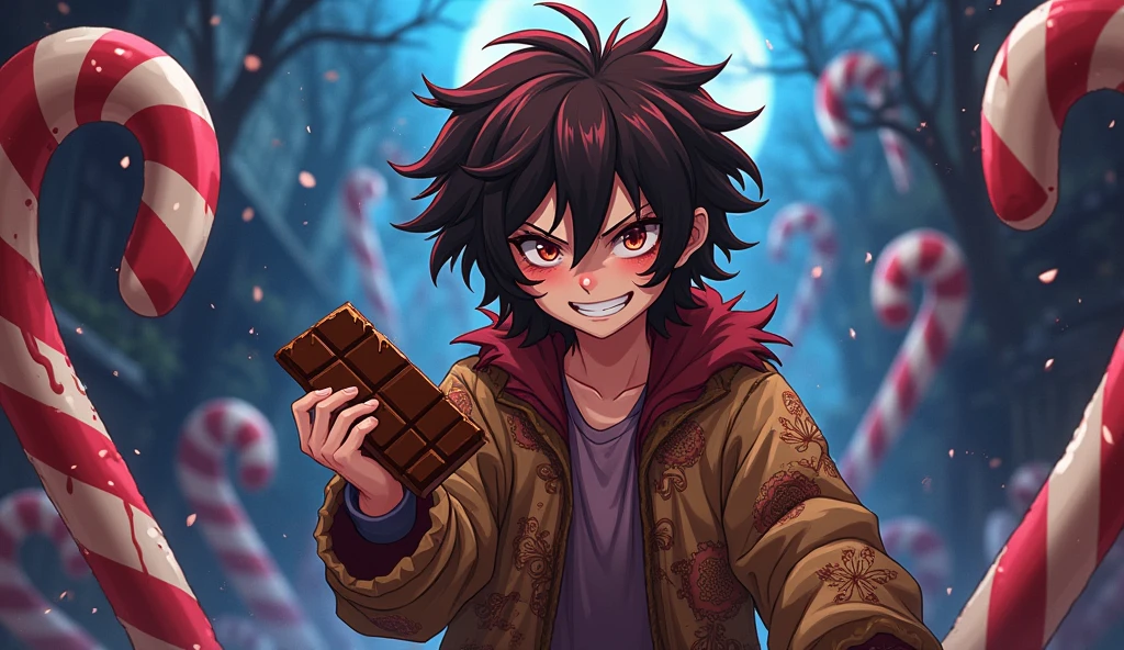 Avatar dans le style anime dans le thème "chocolat + psychopathe"