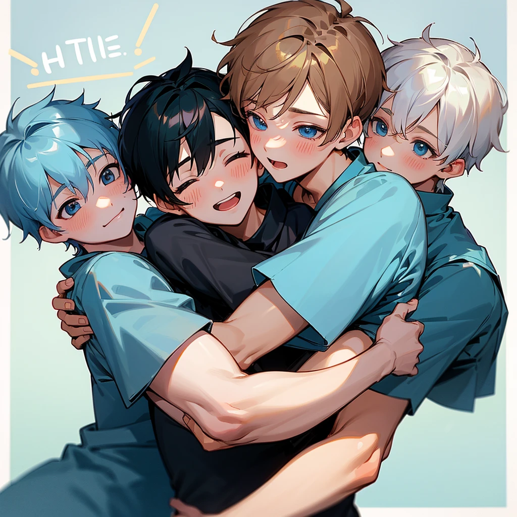 5 boys boy Many cute boys summer, hug with the boys' expressions full of joy and sweetness cute 🥰 doll 