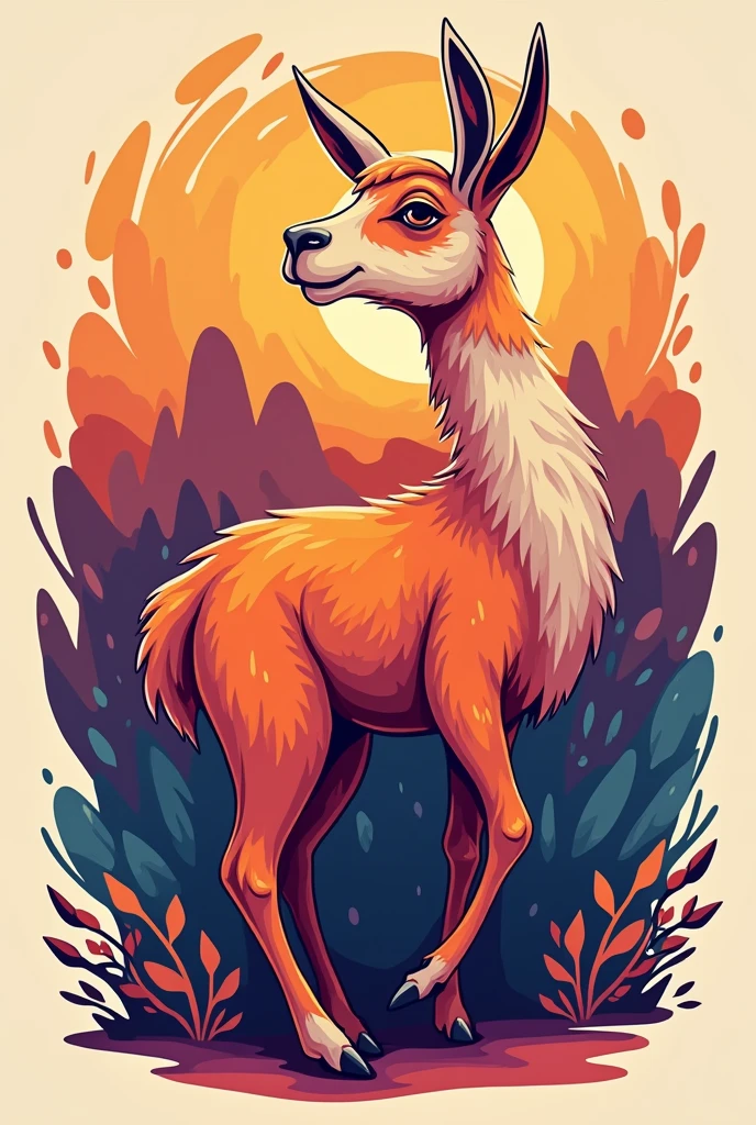 Logo bar inspired in a vicuña. Make de logo crazy
