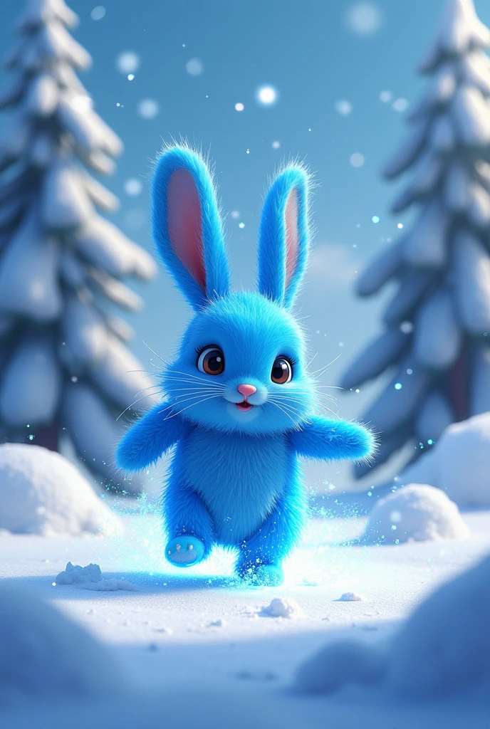 electric rabbit, harsh winter, cartoons