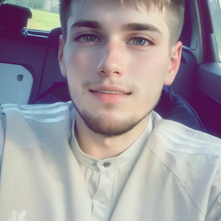 there is a man sitting around 1 9 years old, around 20 yo, professional picture, profile picture 1024px, michal, headshot profile picture, 2 3 years old, kacper niepokolczycki, very very low quality picture, 2 2 years old, slightly smiling wear a nazi world war 2 uniform 