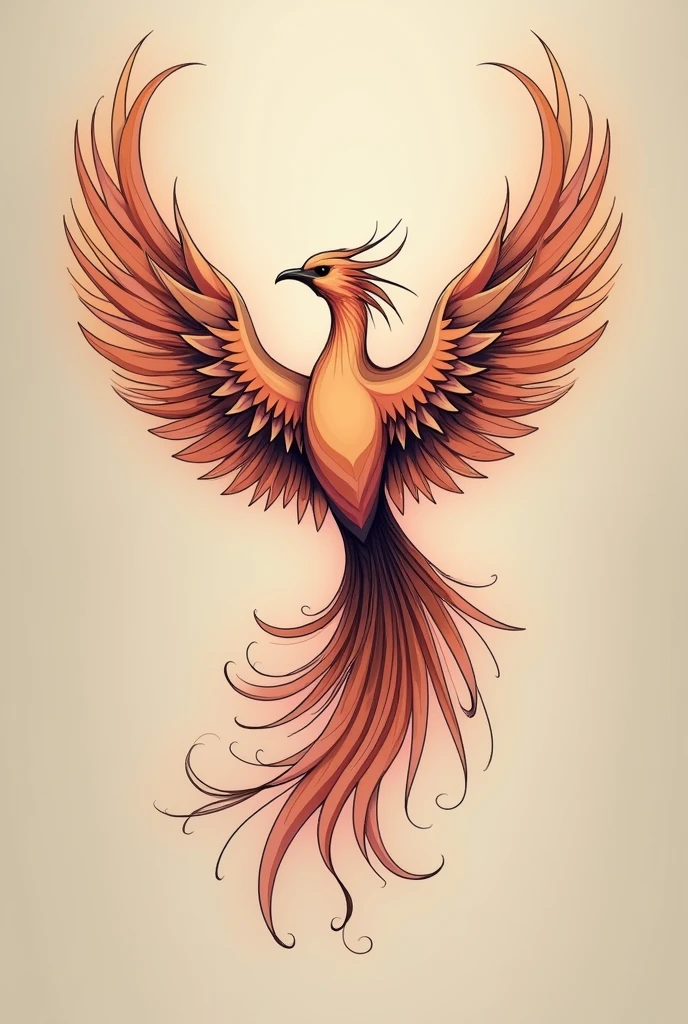 A phoenix vector art minimalistic with lines symmetric
. Now turn it into a tattoo art