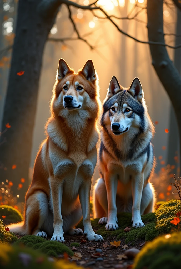 Dog with wolf