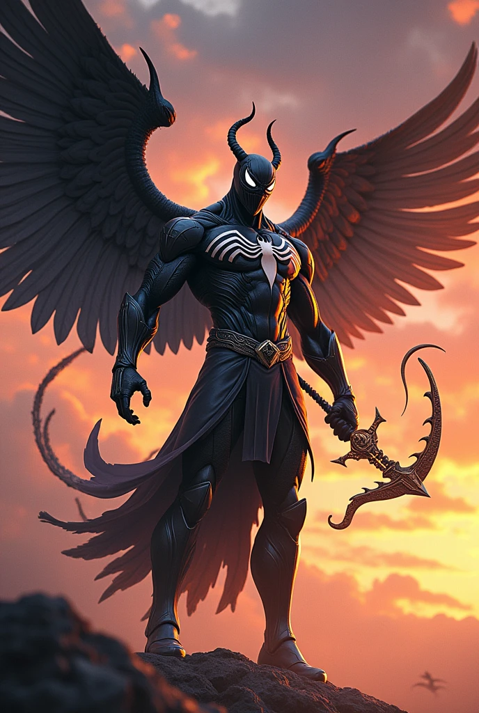 Venom hermes Greek god with wing sword